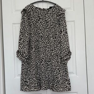 Who What Wear Monochrome Abstract Dress